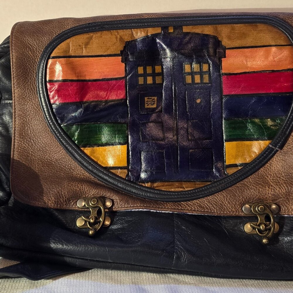 Genuine Leather Handmade Dr. Who Tardis Satchel